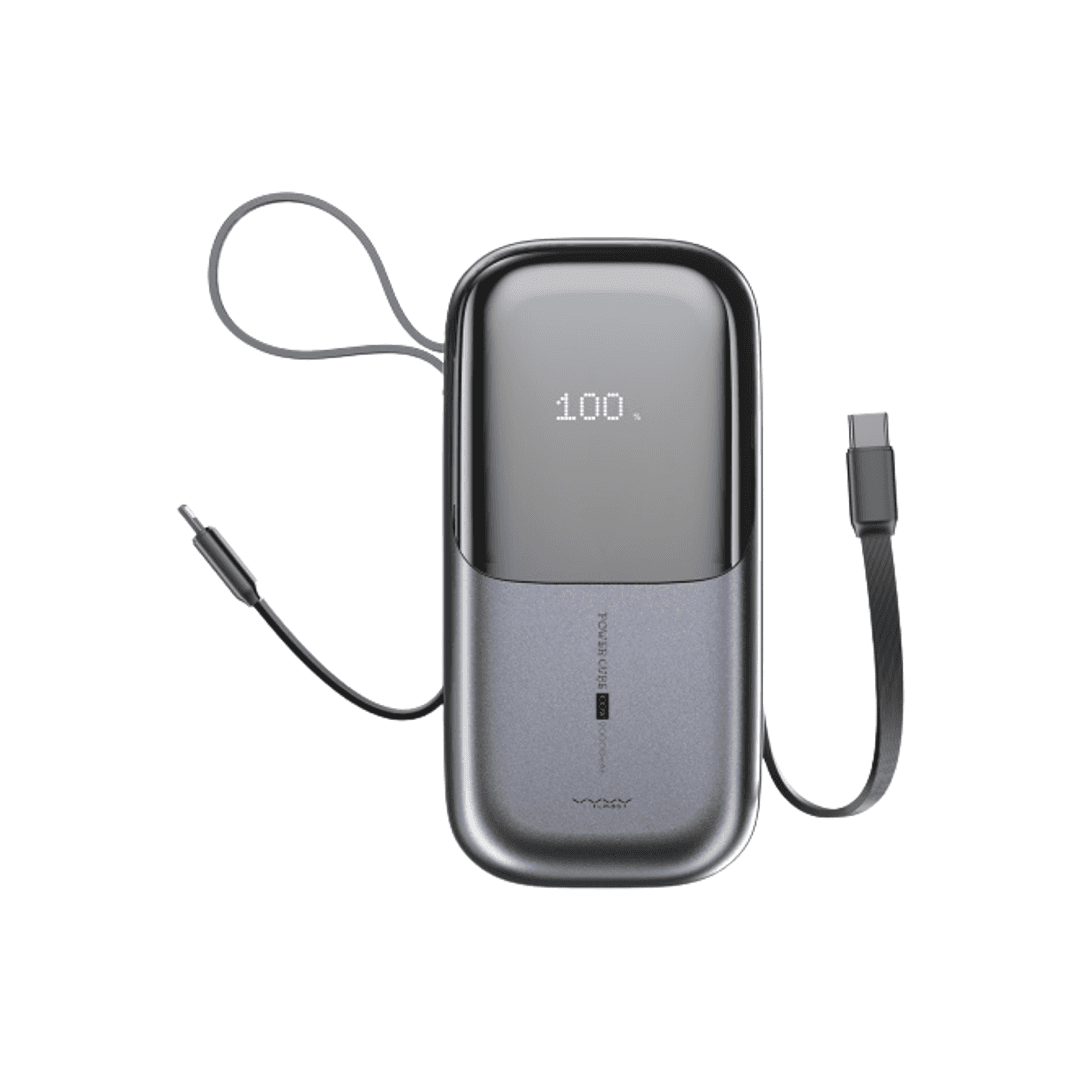 Vyvylabs Power Lite Digital Display Power Bank 20000mAh 65W (with C+L Fast Charging Cable)